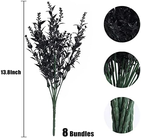 RECUTMS Black Artificial Flowers Outdoor Fake Plants Artificial Faux Flower - Image 2