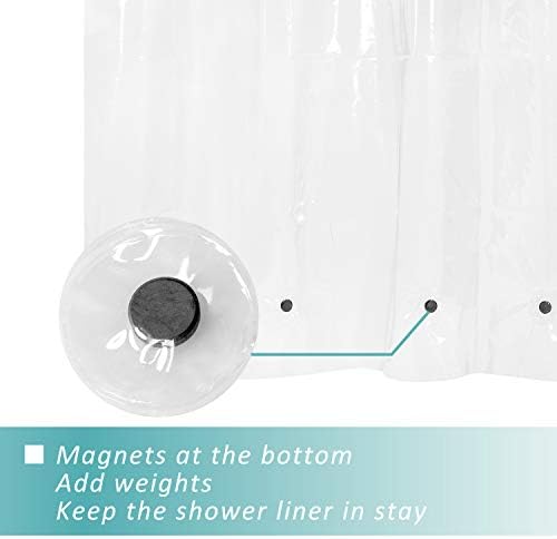 Mrs Awesome RV Stall Shower Curtain Liner with 3 Magnets 47x64 inch, Clear - Image 3