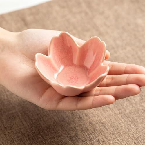 Flower Ceramic Jewelry Dish, Floral Ring Holder Tray - Image 3