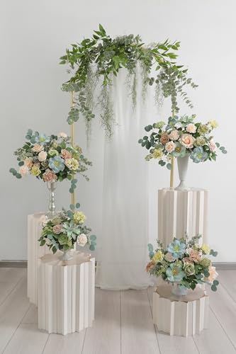 Serra Flora Artificial Flower Combo Fake Peony Rose Silk Flowers for DIY Wedding Bridal Bouquet Centerpieces Arrangements Party Decorations - Image 5