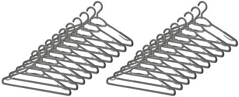 Whitmor Slim Sure-Grip Hangers with Swivel Hook - White and Gray - Set of 20 by Whitmor