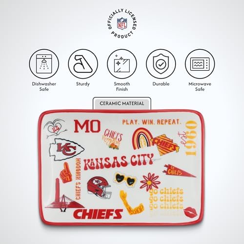 The Memory Company Officially Licensed NFL Team Spirit Ceramic Trinket Tray, Decorative Storage Catch-All, Home & Office Organizer, Gift for Football Fans - Image 5