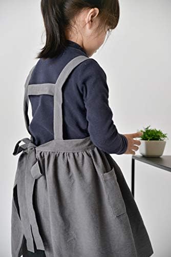 Children Cotton Apron Japanese Style Bib Home Clothes Painting Soft Comfort Pinafore Apron for Girls Boys - Image 4
