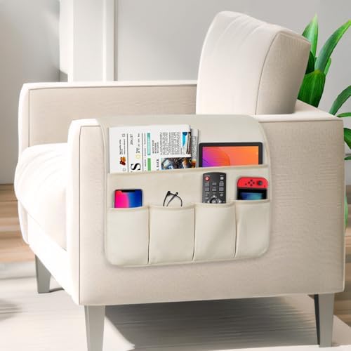 Remote Control Holder for Armchair Caddy, Remote Holder with 5 Pockets - Image 2