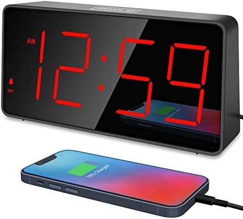 Peakeep Digital Alarm Clock for Bedroom Bedside, Large Display 5 Dimmers by PEAKEEP