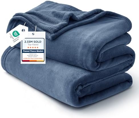 Bedsure GentleSoft Fleece Bed Blankets Full Size Blue - Soft Lightweight Plush Fuzzy Cozy Luxury Blanket Microfiber, 84x90 inches by BEDSURE