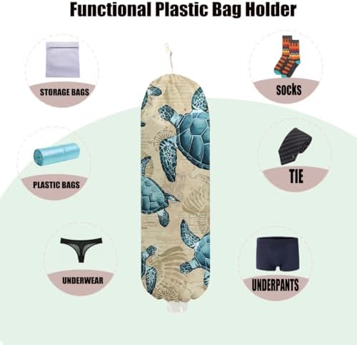 Turtle Plastic Bag Holder for Kitchen Essentials Sea Turtle Gifts for Women - Image 3