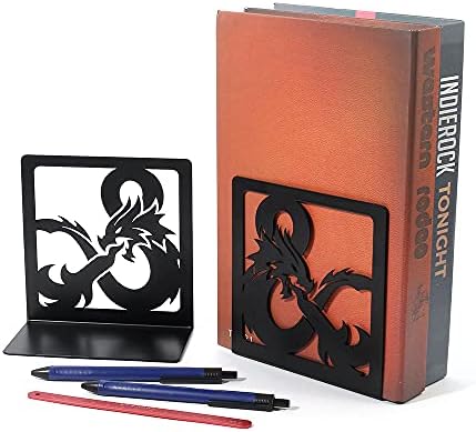 Dragon Book Ends, Heavy Duty Metal Bookends for Shelves - Image 5
