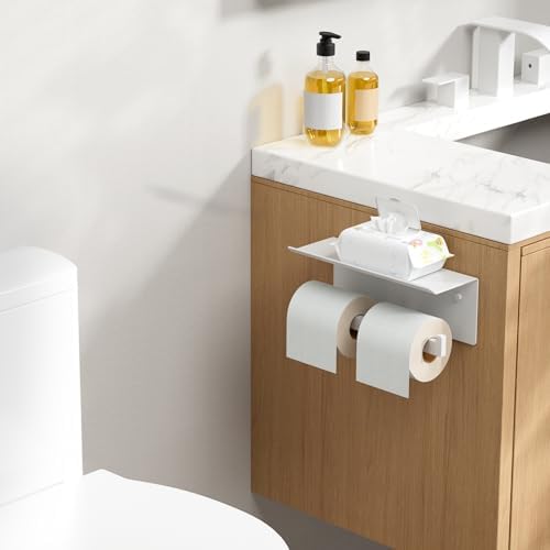 FORIOUS Toilet Paper Holder with Shelf, Commercial Toilet Paper Dispenser - Image 2