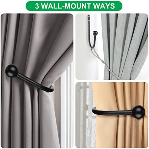 Curtain Holdbacks Tiebacks, 4pcs Curtains Holder Hooks for Home Decor - Image 5