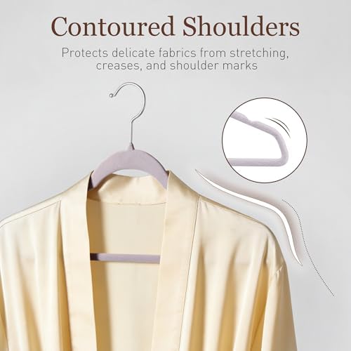 Velvet Hangers 30 Pack, 17.5" Non-Slip Clothes Hangers, Purple - Image 5