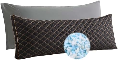 WhatsBedding Memory Foam Body Pillow with Cover, Long Bed Pillow for Adults by WhatsBedding