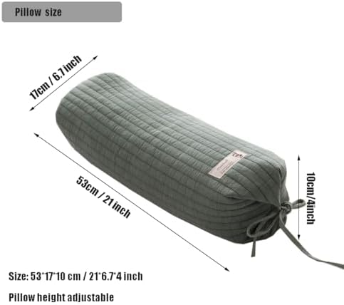 Buckwheat Pillow for Sleeping 14''x21'' Neck Roll Pillow Provide Firm Support, Adjustable Loft Bolster Pillow Relieves Neck and Shoulder Pain (Purple.) - Image 3