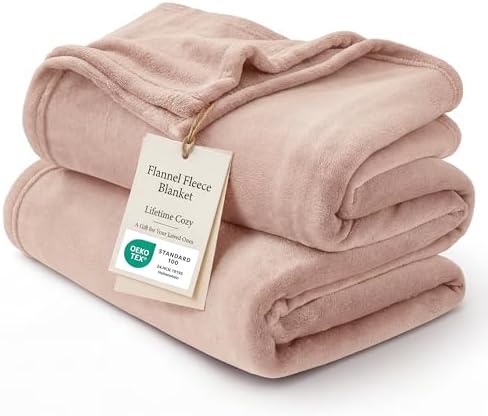 Bedsure GentleSoft Fleece Blankets King Size Dusty Pink - Bed Blanket Soft Lightweight Plush Cozy Fuzzy Luxury Microfiber, 108x90 inches by BEDSURE