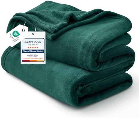 Bedsure GentleSoft Fleece Throw Blanket Forest Green - 300GSM Blankets for Couch, Sofa, Bed, Soft Lightweight Plush Cozy Throws for Toddlers, 50x60 inches by BEDSURE