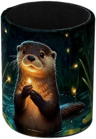 Vcedizo Pen Holder for Desk, Cute Otter Makeup Brush Holder Pencil Cup Desk Accessories Storage Organizer Desktop Stationery Organizer for Office School Home by Vcedizo