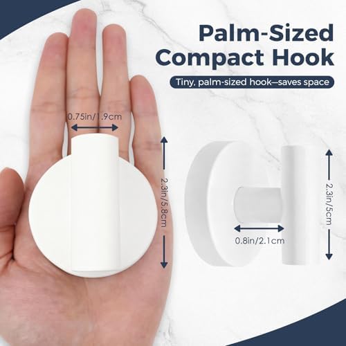 Heavy Duty Suction Cup Hooks for Glass Window,Tile,Mirror,Removable Shower Hooks for Inside Shower,Metal Towel Hooks for Bathroom,4 Pack(White) - Image 2