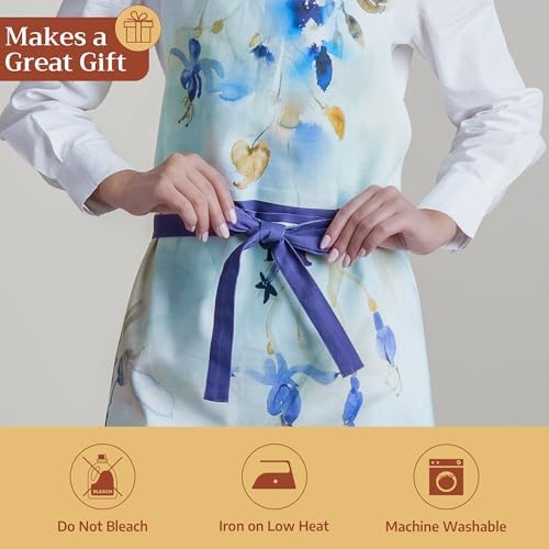 Maison d' Hermine Aprons for women with Pocket 100% Cotton (27.50"x31.50") - Image 5