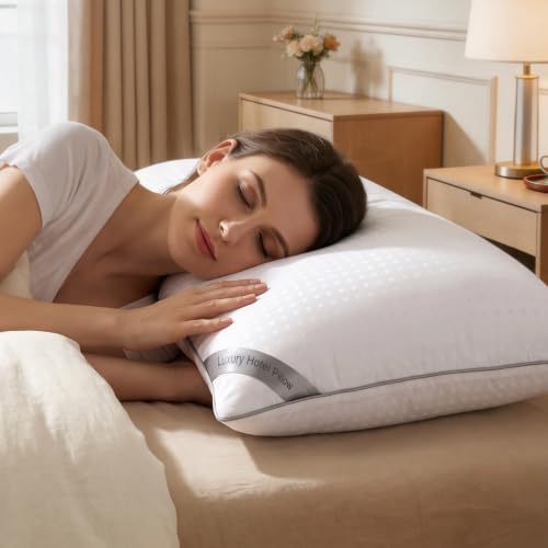 King Size Bed Pillows for Sleeping Set of 2,2 Pack Great Support Luxury Hotel Pillows for Side,Stomach and Back Sleepers(2 Pack) - Image 3