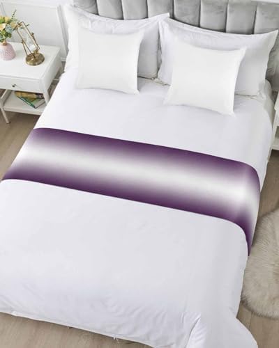 DecorLovee Purple Ombre Bed Runners for Cal King Size Bed, Modern Abstract Decorative Bed Throws for Foot of Bed, Purple Gradient Bed Runner Sofa Throw Bedding Scarf Protector Slipcover for Bedroom - Image 5