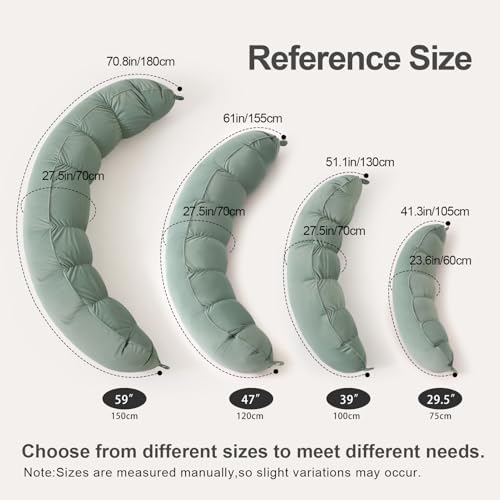 Peallow(Pat. Pend) – Long Round Body Pillow for Adults, Bolster Pillow for Sleeping, Soft and Supportive Pillow for Sleeping & Lumbar Support - Image 2