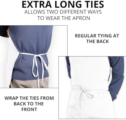 Utopia Kitchen Bib Aprons 2 Pack Adjustable With 2 Pockets - Image 6