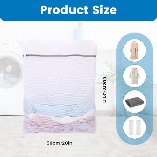Dntorx 4 Pack X-Large Mesh Laundry Bags for Delicates, 20 x 24 Inches - Image 2