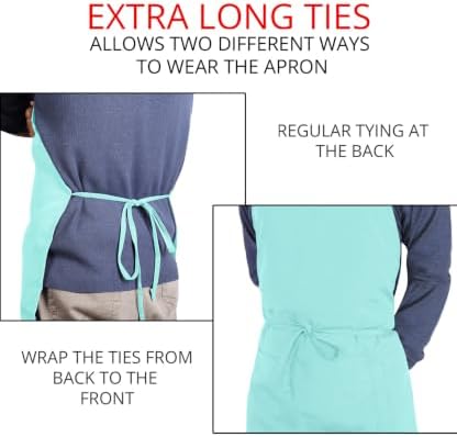 Utopia Kitchen Bib Aprons 2 Pack Adjustable With 2 Pockets - Image 6