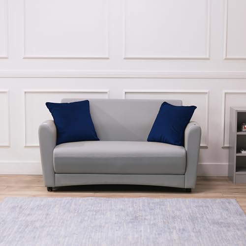 FDP 18" x 18" Velvet and Vinyl Square Pillow Set with Piping Decorative Throw Pillow for Home Dcor in Living Room, Bedroom or Lounge (2-Pack) - Eclipse, 15162-348 - Image 3