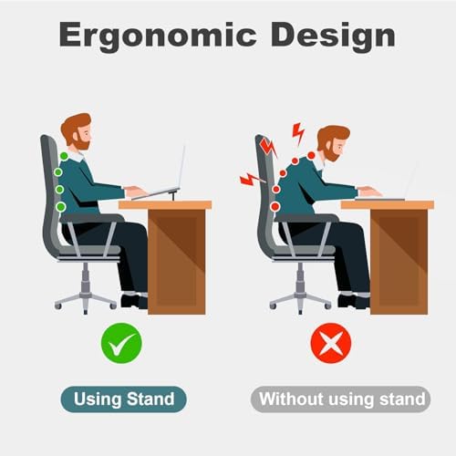 Keyboard Riser, Computer Keyboard Stand with Dual Tilt Angle Adjustment, Keyboards Riser for Desk, Keyboards Lift for Desk, Laptop Computer Stand, Laptop Feet Legs - Image 4