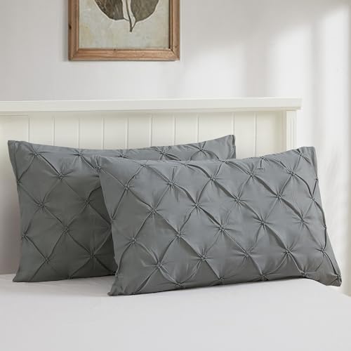 Vaulia King Pillow Shams 20 x 36 Set of 2, Grey by Vaulia