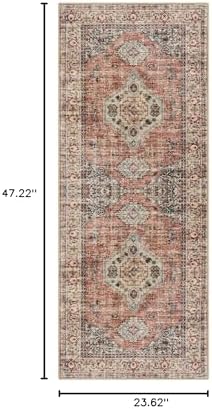 Lahome Oriental Small Area Rug, 2x4 Washable Rugs for Entryway Kitchen - Image 2