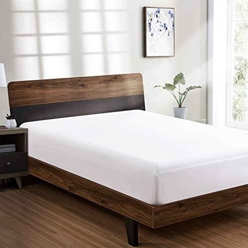FreshCulture Full Fitted Sheet - Hotel Quality Fitted Sheet - Ultra Soft & Breathable - Brushed Microfiber - Deep Pocket - Cooling Fitted Sheets for Full Size Bed (White) by FreshCulture
