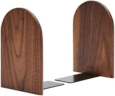 Pandapark Wood Bookends,Non-Skid Bookend for Shelves,Heavy Duty Bookends,Book Stand for Books/CDs,1 Pair by Pandapark