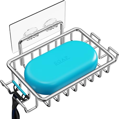Nieifi Bar Soap Holder for Shower Wall, Adhesive Soap Dish for Bathroom by Nieifi
