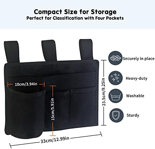 Bedside Storage Caddy, Bunk Bed Storage Bag, Hanging Bedside Organizer - Image 5
