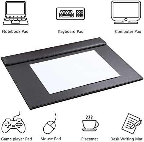 KINGFOM 18''x14'' Large Rectangle A3 Desk Writing & Drawing Desk Pad &Board Table Protector Mat with Paper Clip on Top Brown - Image 6