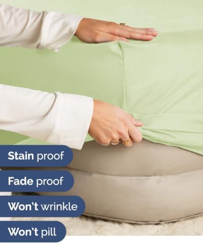 CGK Linens 2 Pack Extra Deep Queen Fitted Sheets - Light Sage Green - Image 5