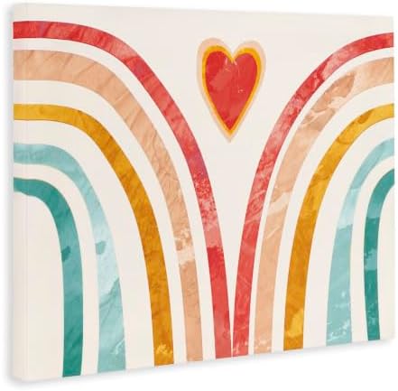 Kids Paper Collage Rainbow Heart Design - Image 2