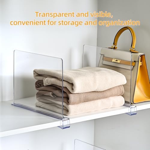 Shelf Dividers，Vertical Purse Organizer for Closet，Thickened and Sturdy Shelf Organizer for Sweater, Shirts, Handbags,8" Tall x 11" (8 Pcs) - Image 4