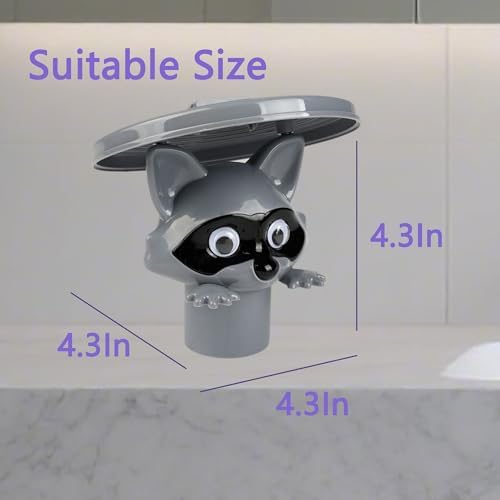 Raccoon Toilet Paper Holder ，Funny Toilet Paper Holder Stand Bathroom Decoration，Unique Animal Paper Holder，Sheep Toilet Roll Holder(Grey) - Image 4