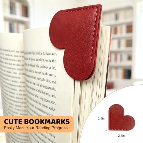 2 Pcs Metal Bookends and Heart Bookmark,Book Ends for Book Shelf,Cowboys - Image 2
