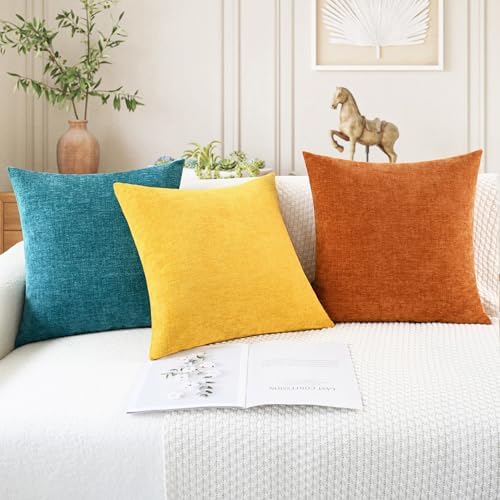 CaliTime Fall Decorative Throw Pillow Covers 22 X 22 Inches Burnt Orange - Image 5