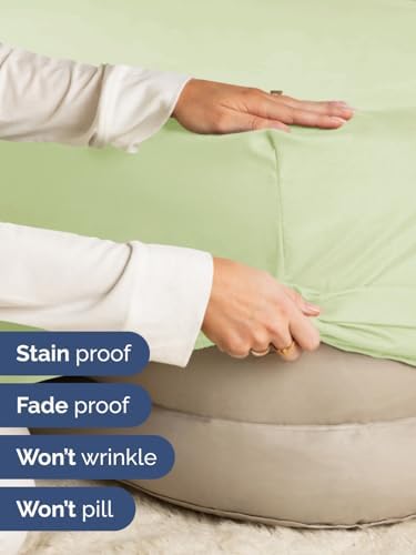 CGK Extra Deep King Single Fitted Sheet Only - Light Sage Green - Image 4