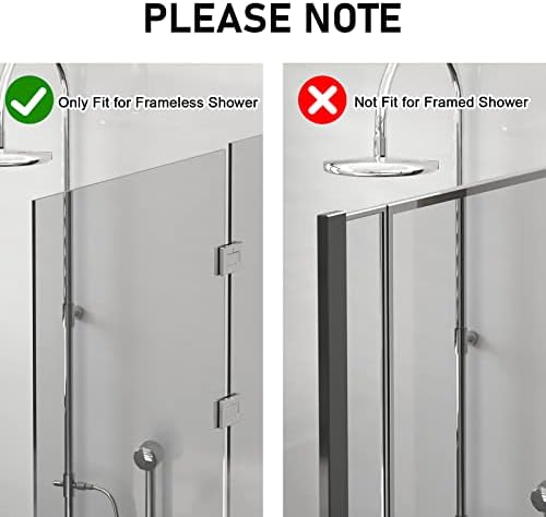 Shower Door Hook, Extended Length Frameless Shower Door Hook (7 Inches), Heavy-Duty Bathrobe Towel Stainless Steel Hook, No Drilling or Adhesive Required, 2-Pack, Silver - Image 5