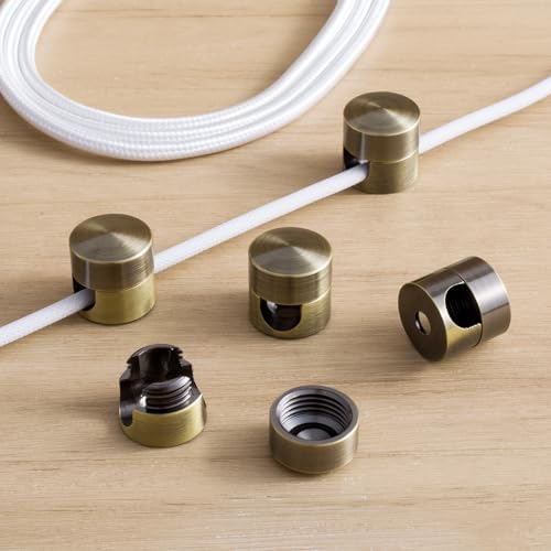 SmallCat 5Sets Charger Holders for Cords, Antique Copper Adhesive Cord Clip - Image 7