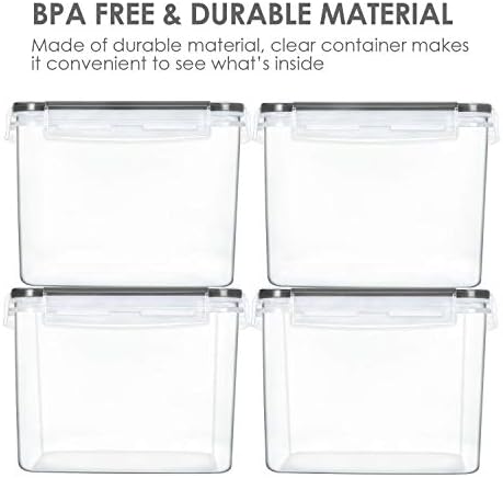 Vtopmart 3.6L Food Storage Containers, 4 PCS, Black - Image 5