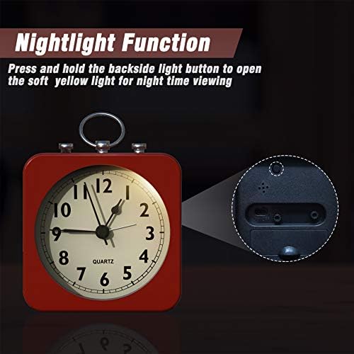 AYRELY® Small Metal Alarm Clock, Desk and Table Clock for Travel - Image 6