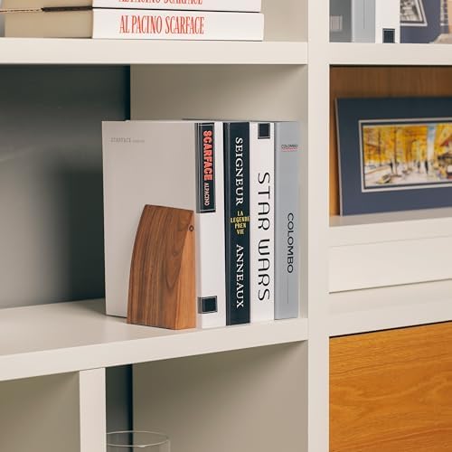 TILISMA Bookends for Heavy Books – Handmade Wood Book Ends for Shelves - Image 5