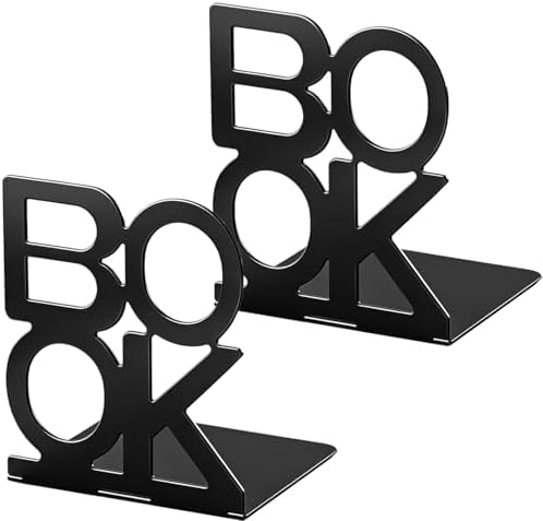 Book Ends,Bulk 1 Pair Bookends Folding Book Ends Metal Bookend (1 Pair) by shikaman